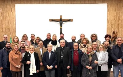 La Junta de Gobierno de la Cofradía Matriz de la Virgen de la Cabeza se reúne con el Obispo